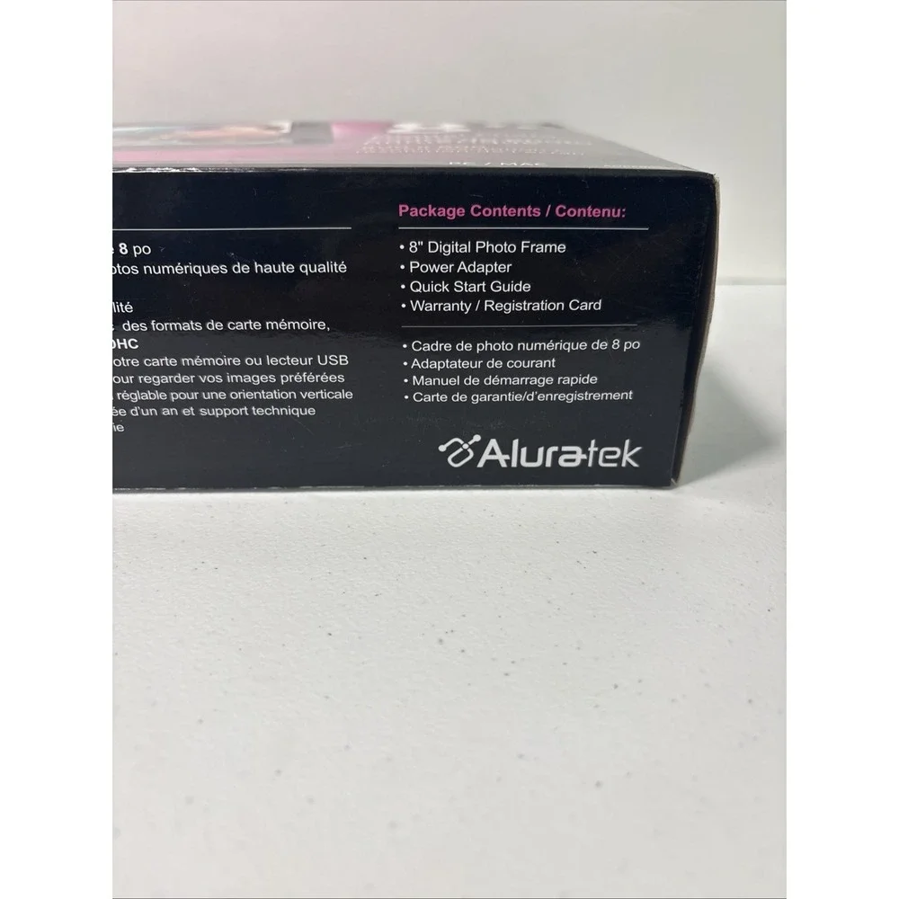 Aluratek ADPF08SF 8 inch LCD Digital High Quality Photo Frame - Black New